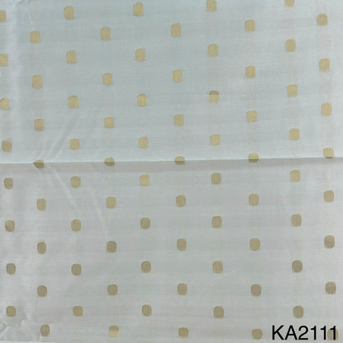 Dyeable Pure Silk Chanderi Zari Buti Fabric-KA2111